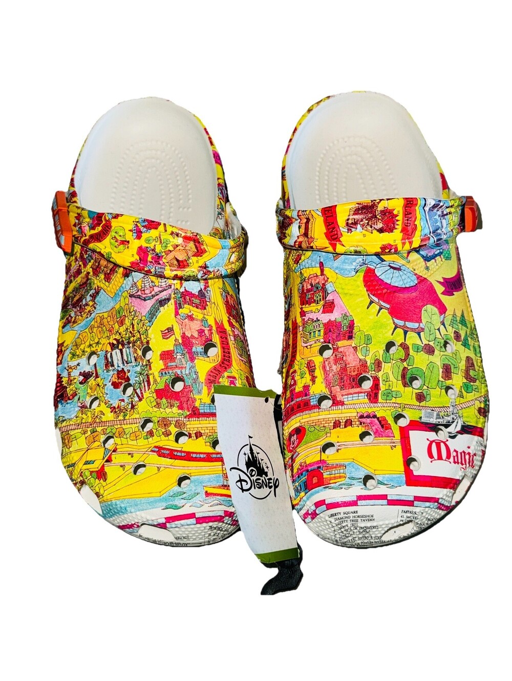 Walt Disney World Map CROCS Vault 50th Anniversary Mens 8 Womens 10 NWT RARE NEW